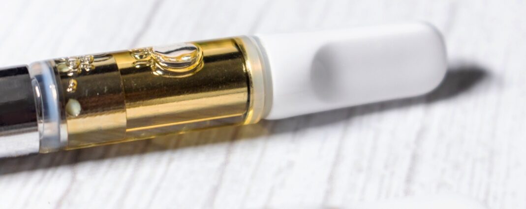 Vape pen filled with CBD oil
