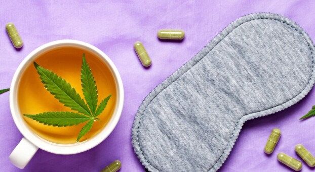 CBD tea flatlay