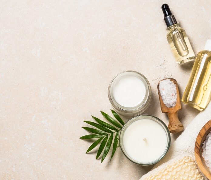 Flatlay of diffrent CBD products